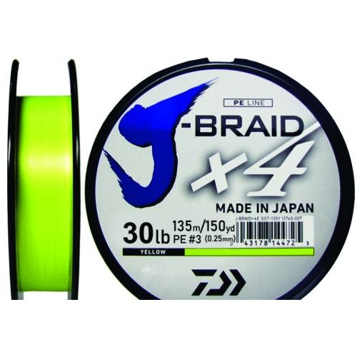 J-BRAID Yellow X4 - 0.25mm/135m - RF 12273
